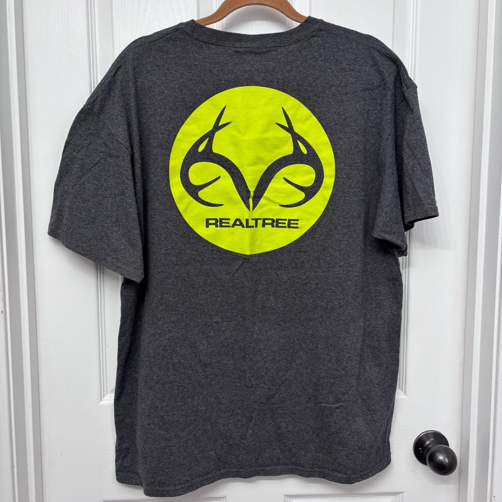 Charcoal Realtree Logo Tee | Neon Green Graphic XL - Picture 5 of 6